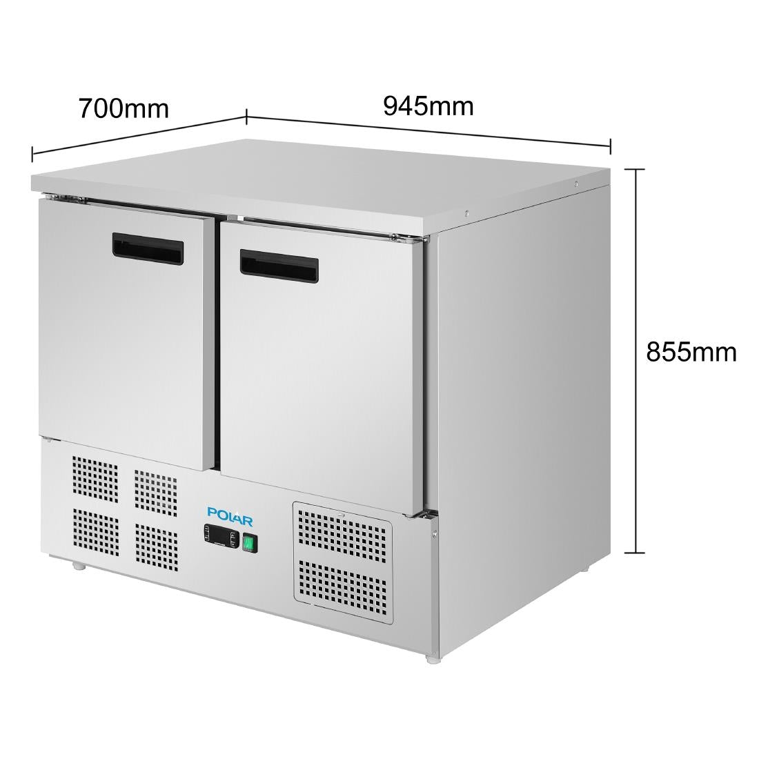 PG038 Polar G-Series Vrieswerkbank met dubbele deuren 240Ltr