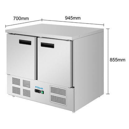 PG038 Polar G-Series Vrieswerkbank met dubbele deuren 240Ltr