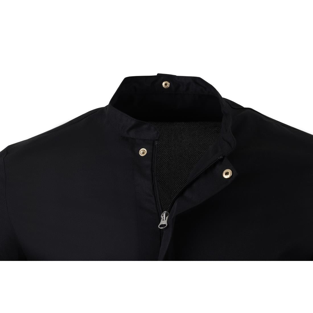 BA115-S Southside Harlem Koksbuis Met Korte Mouwen Zwart Maat S