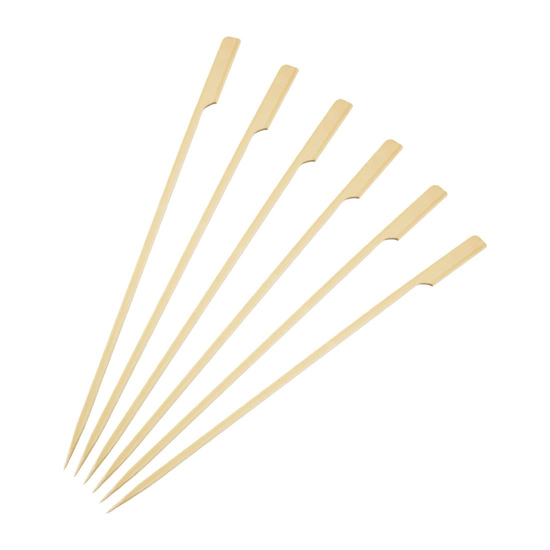 DB498 Fiesta Compostable composteerbare bamboe prikkers met peddelvorm 24cm (100 stuks)