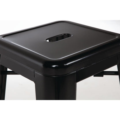 DL881 Bolero Bistro gegalvaniseerd stalen barkruk zwart (4 stuks)