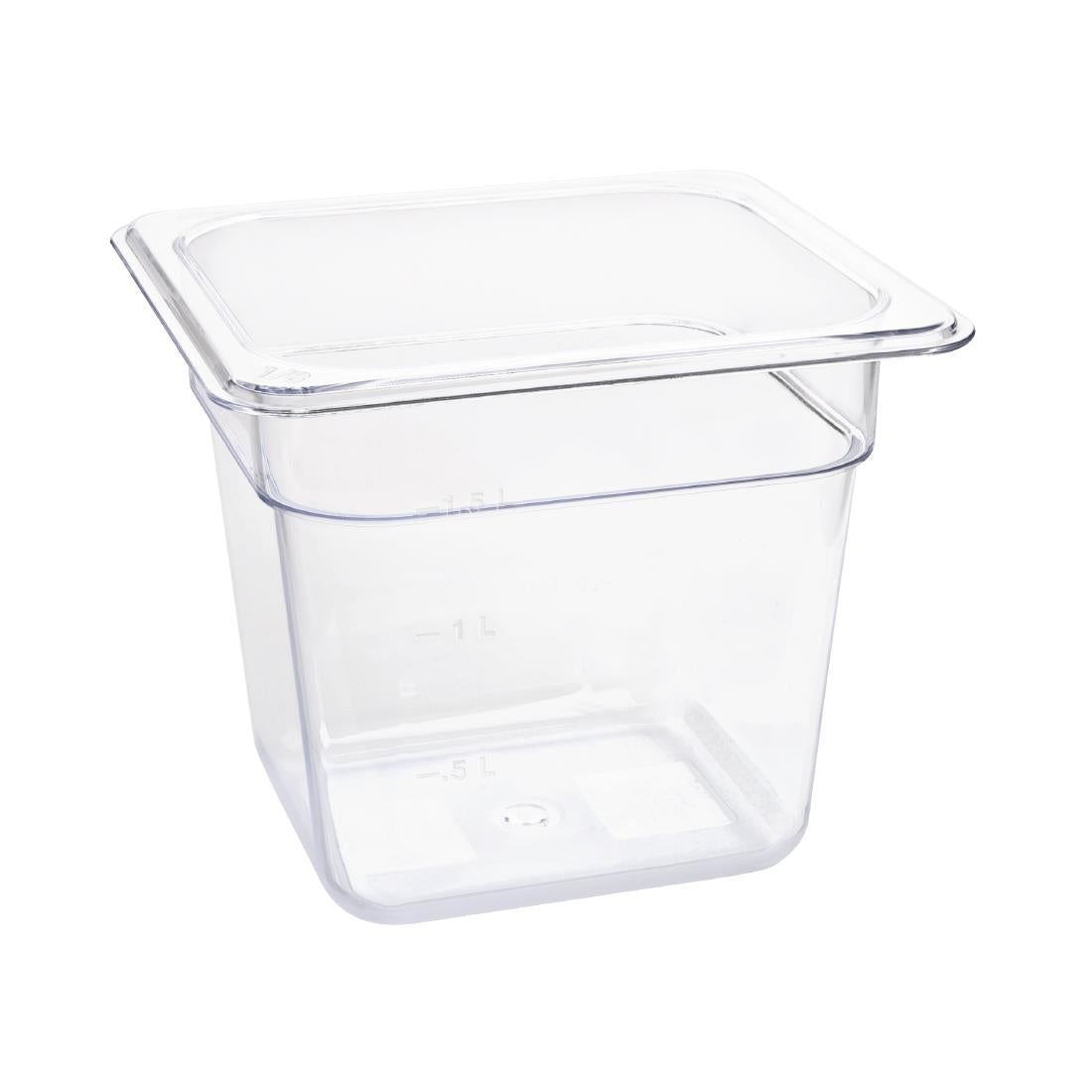 U241 Vogue polycarbonaat 1/6 gastronorm container 150mm transparant