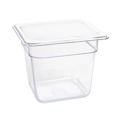 U241 Vogue polycarbonaat 1/6 gastronorm container 150mm transparant