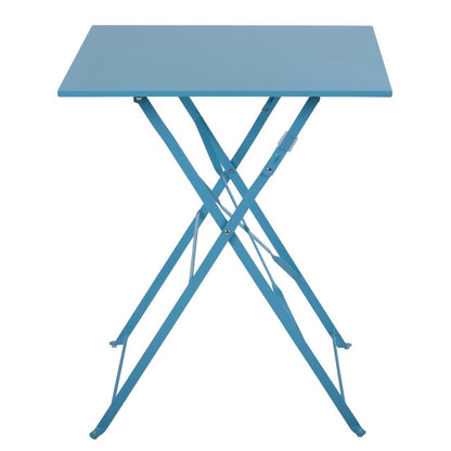 GK985 Bolero vierkante opklapbare stalen tafel turquoise 60cm