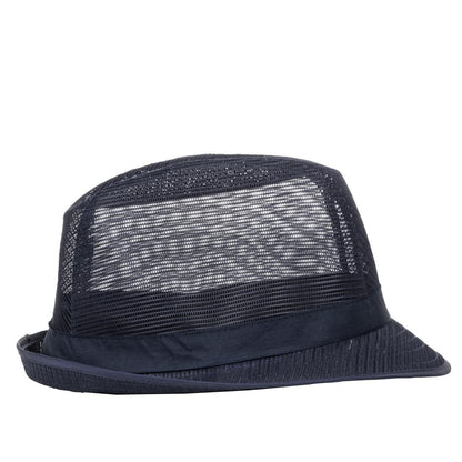 A654-S Trilby hoed met haarnetje blauw S