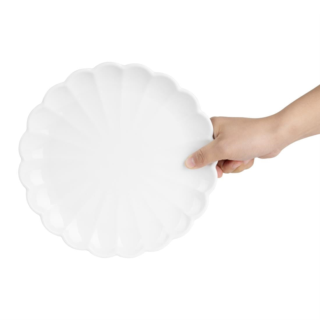 JB394 Olympia Bloom Geschulpte Borden Wit 226mm (6 stuks)