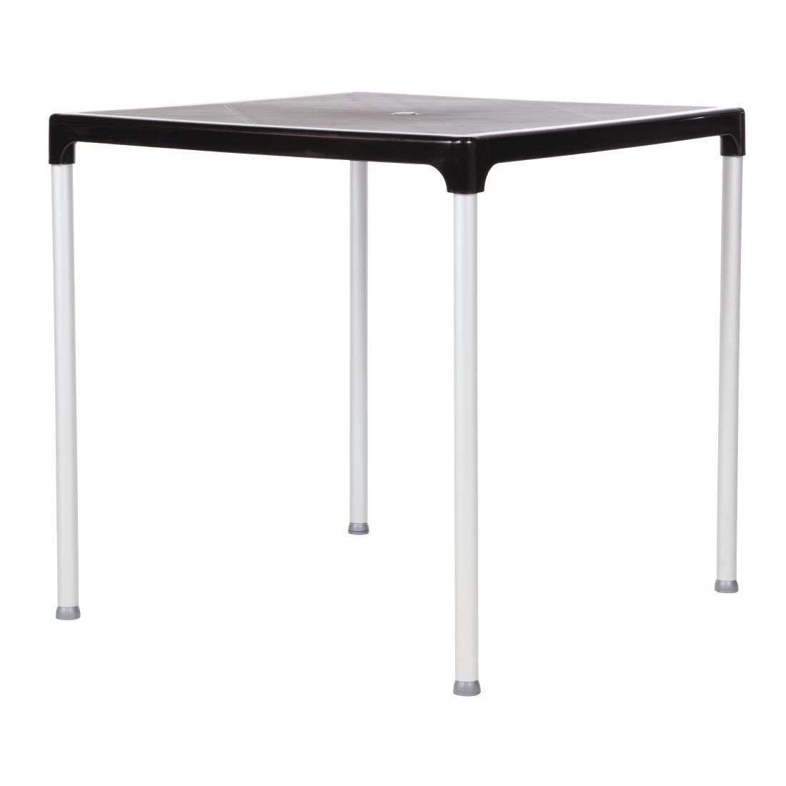 GJ970 Bolero vierkante horeca tafel met aluminium poten zwart 75cm