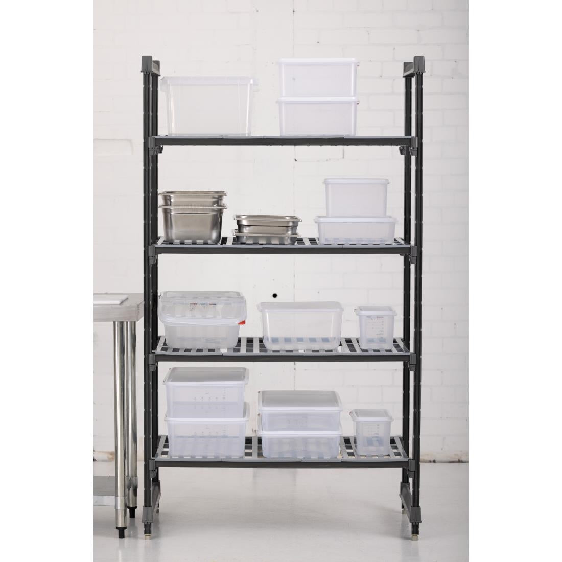 DM773 Cambro stelling 183cm hoog 4 schappen - 61cm diep - 107cm breed