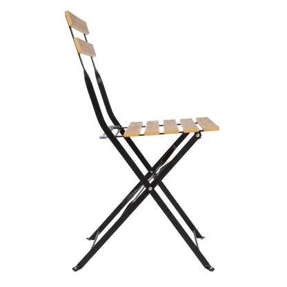 FU539 Bolero Perth Pavement Style Klapstoelen Met Houteffect (2 stuks)