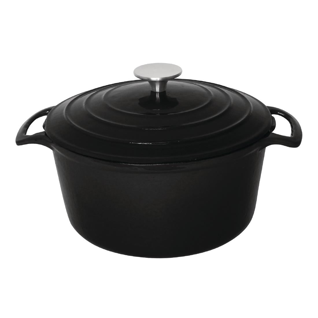 GH301 Vogue ronde inductie braadpan zwart 4Ltr
