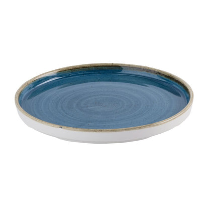 HR387 Churchill Stonecast Java Blue Bord Met Opstaande Rand 21cm (6 stuks)
