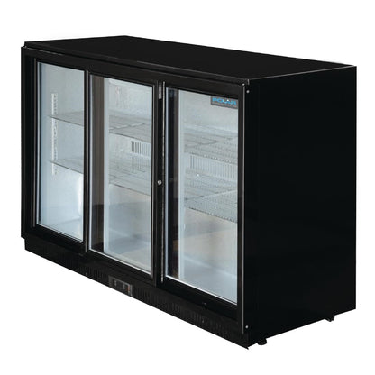 GL006 Polar G-serie 3-deurs barkoeling met schuifdeuren zwart 330L