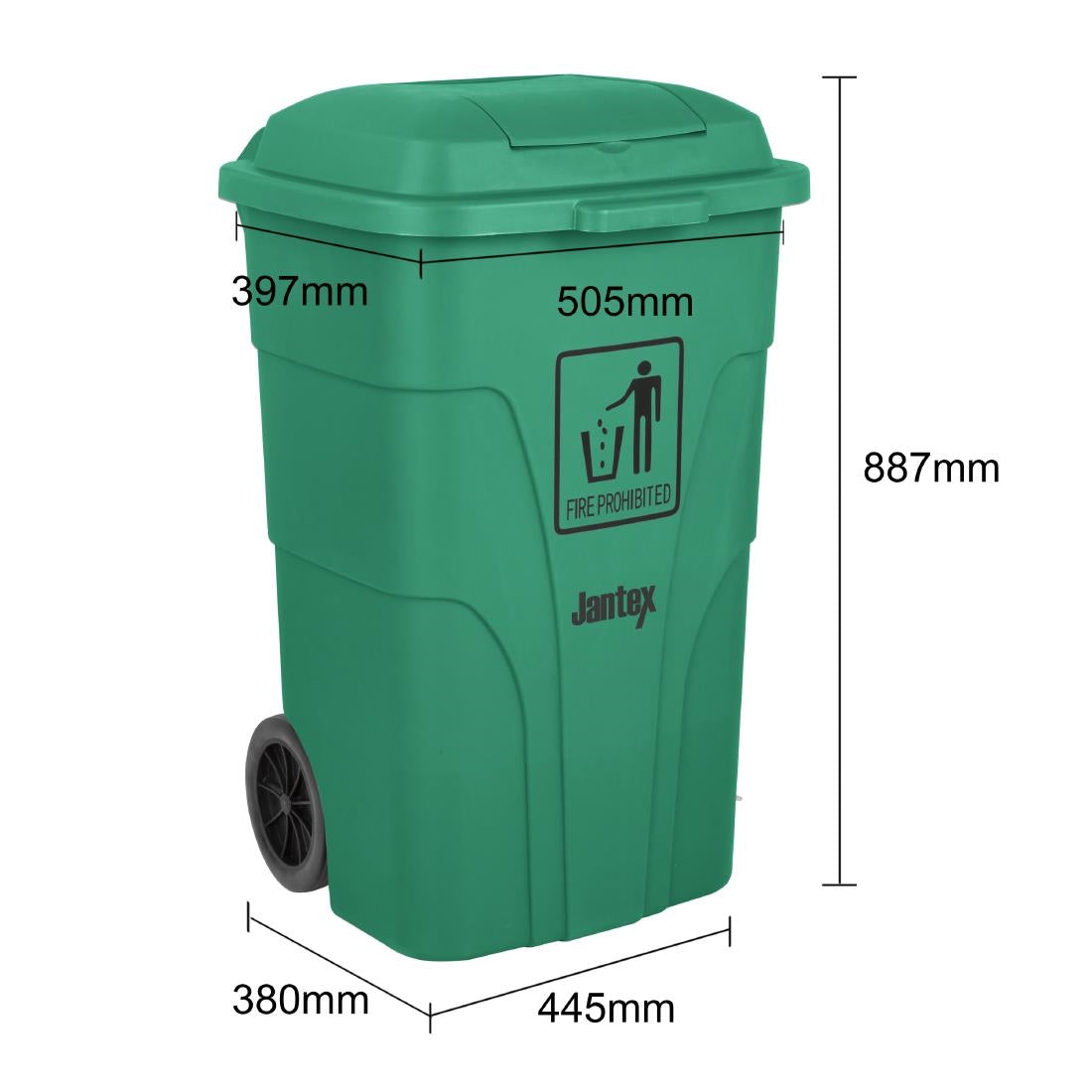 HC924 Jantex 120Ltr Container Met Voetpedaal Groen