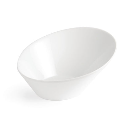CB078 Olympia Whiteware ovale hellende kommen 22,2x24,6cm (3 stuks)