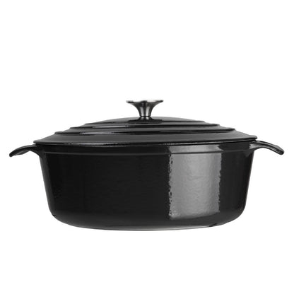 GH306 Vogue ovale inductie braadpan zwart 5Ltr