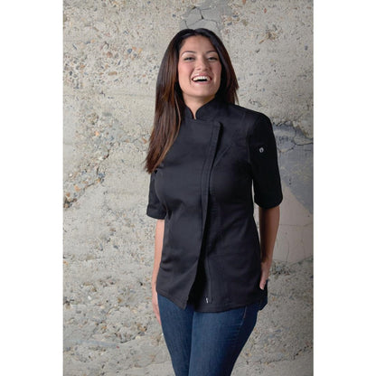 BB051-XXL Chef Works Springfield dames koksbuis zwart XXL