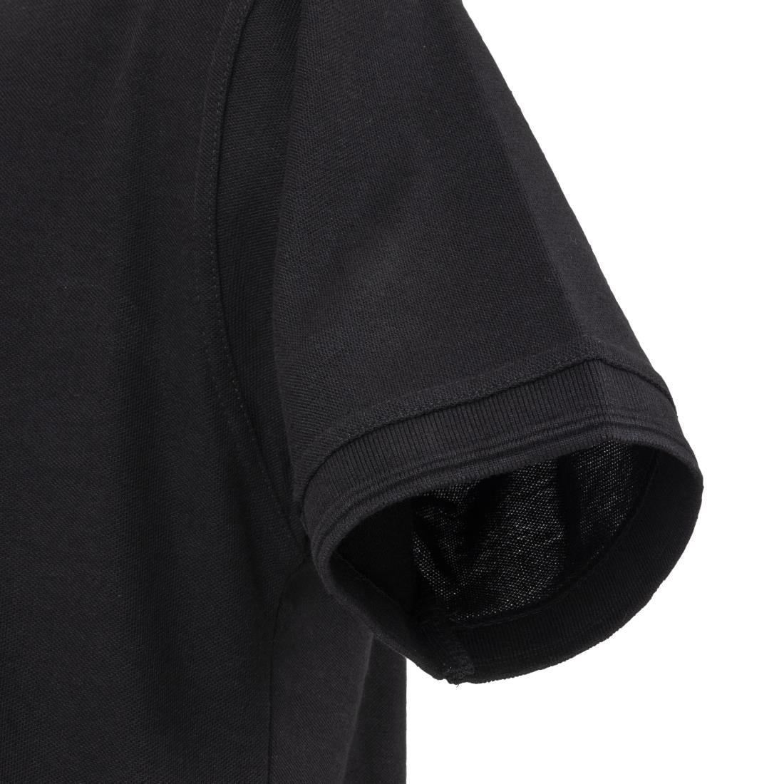 A735-L Unisex poloshirt zwart L