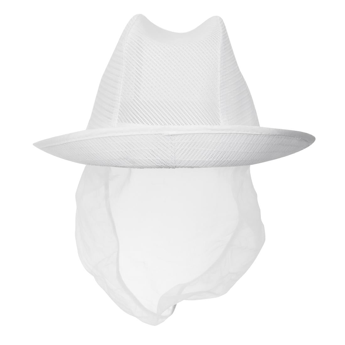 A653-M Trilby hoed met haarnetje wit M