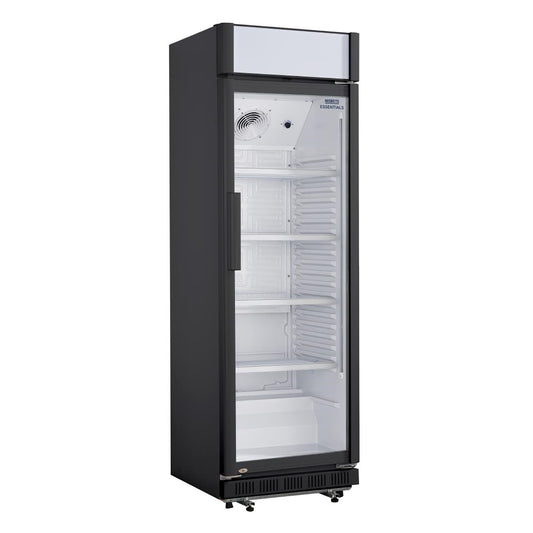 CJ794 Nisbets Essentials Rechtopstaande Display Koeling met Lichtbak 346Ltr