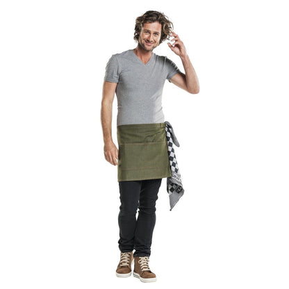 BA033 Chaud Devant Base Green denim schort maat W80 - L40 cm