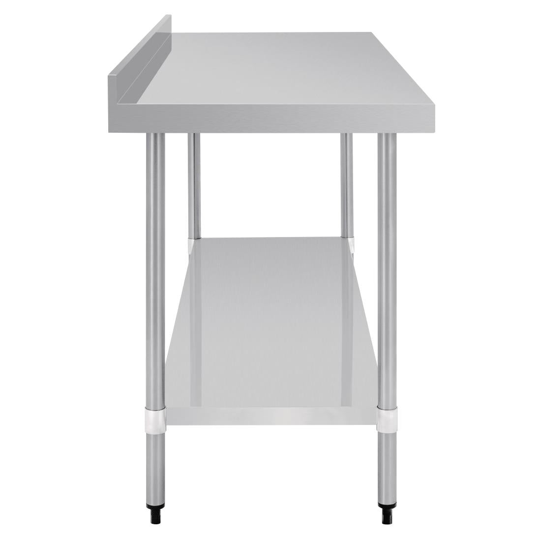 GJ509 Vogue RVS werktafel met achteropstand 90x180x70cm
