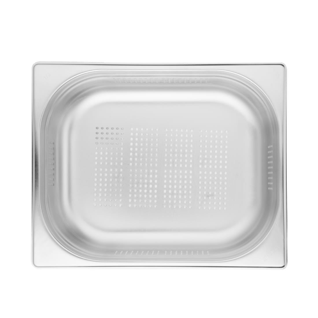 K845 Vogue geperforeerde RVS GN 1/2 bak 100mm