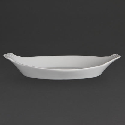 W423 Olympia Whiteware ovale gratineerschalen 32x17,7cm (6 stuks)