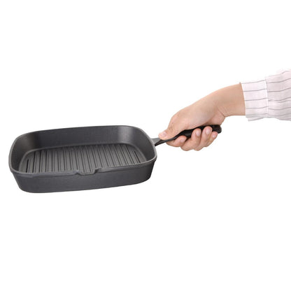 M653 Vogue vierkante gietijzeren inductie grillpan 24,1cm