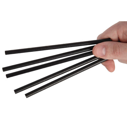 CY080 Fiesta Compostable composteerbare papieren cocktailrietjes zwart (250 stuks)