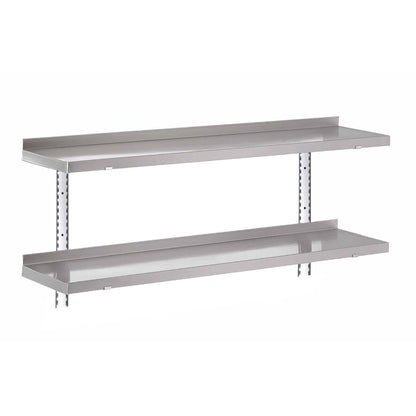 GN183 Gastro M RVS wandplank zonder steunen 100x40cm
