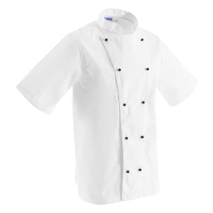 DL711-M Whites Chicago unisex koksbuis korte mouw wit M