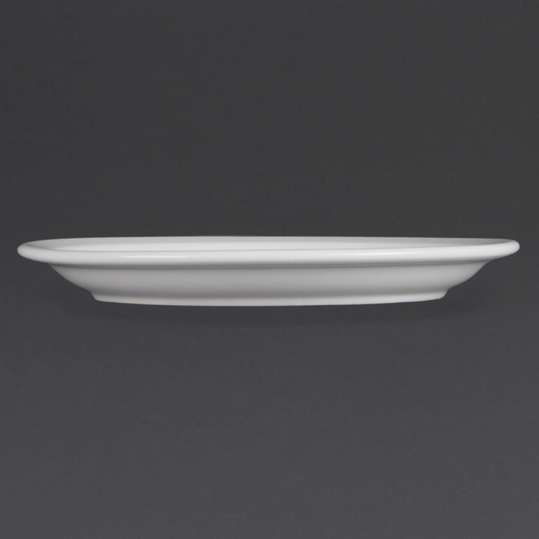 CB489 Olympia Whiteware Borden Met Smalle Rand 23cm (12 Stuks)