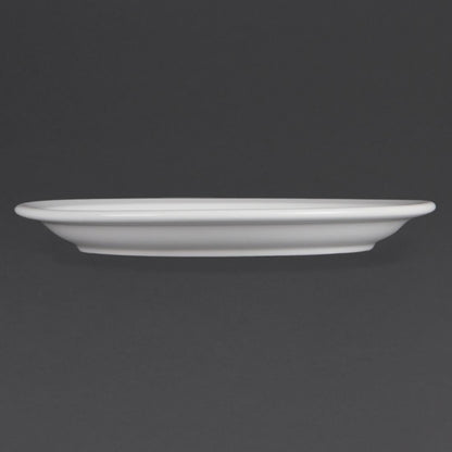 CB489 Olympia Whiteware Borden Met Smalle Rand 23cm (12 Stuks)