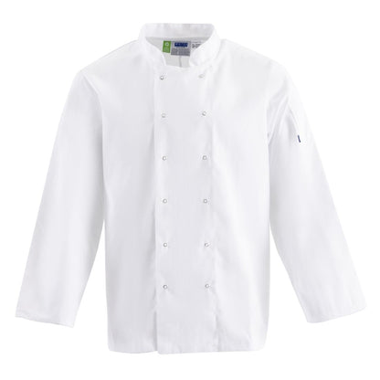 A134-S Whites Vegas koksbuis lange mouw wit S