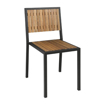 DS150 Bolero stalen en acaciahouten stoelen (4 stuks)