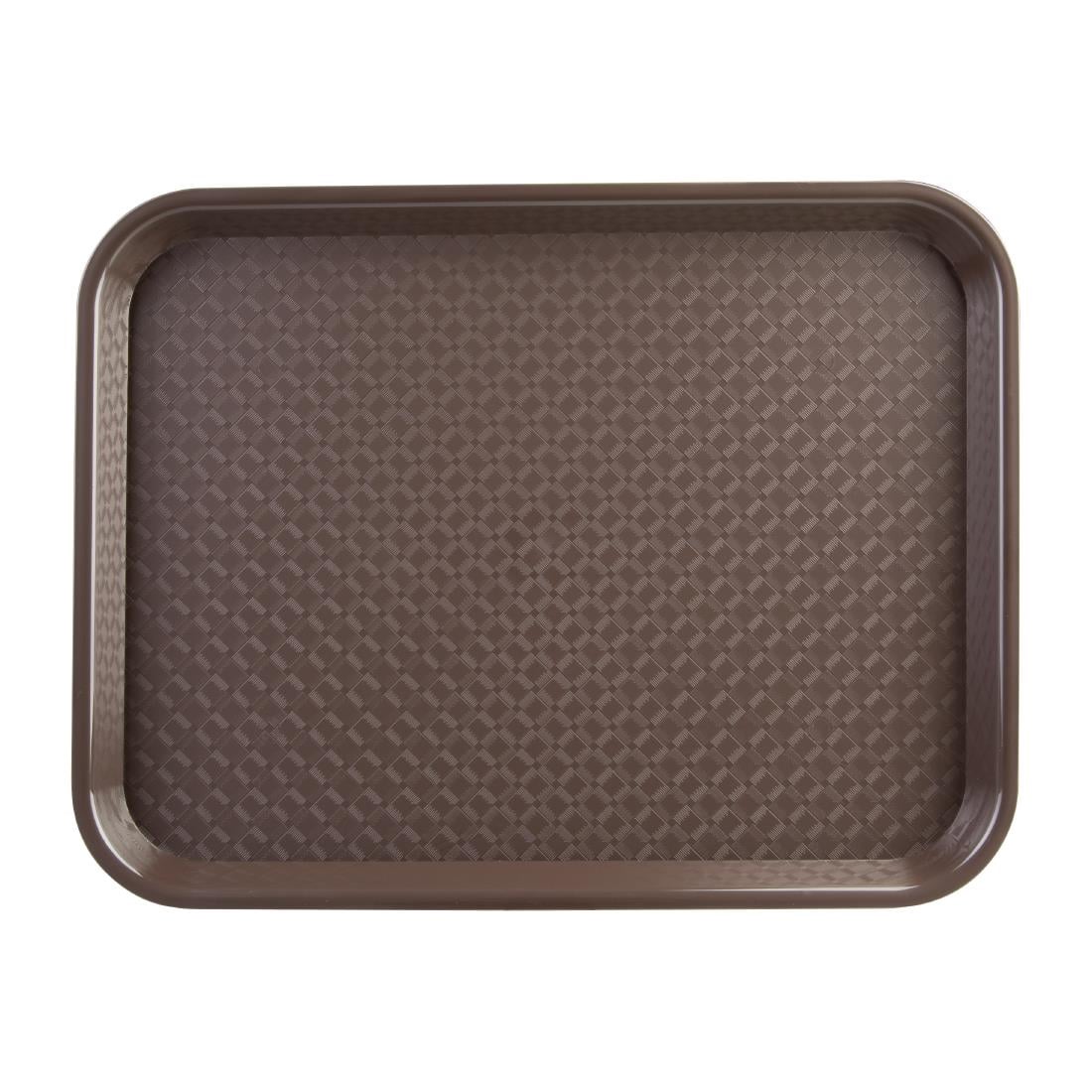DP218 Olympia Kristallon polypropyleen dienblad bruin 34,5x26,5cm