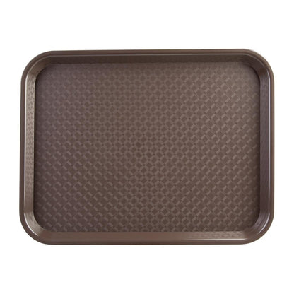 DP218 Olympia Kristallon polypropyleen dienblad bruin 34,5x26,5cm