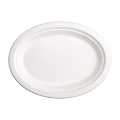 FC535 Fiesta Compostable composteerbare bagasse borden ovaal 316mm (50 stuks)