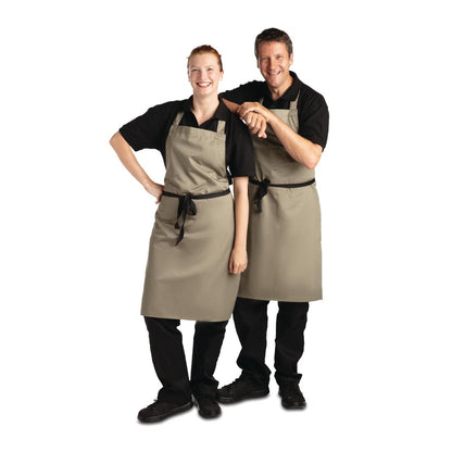 B427 Whites halterschort polyester-katoen olijfgroen