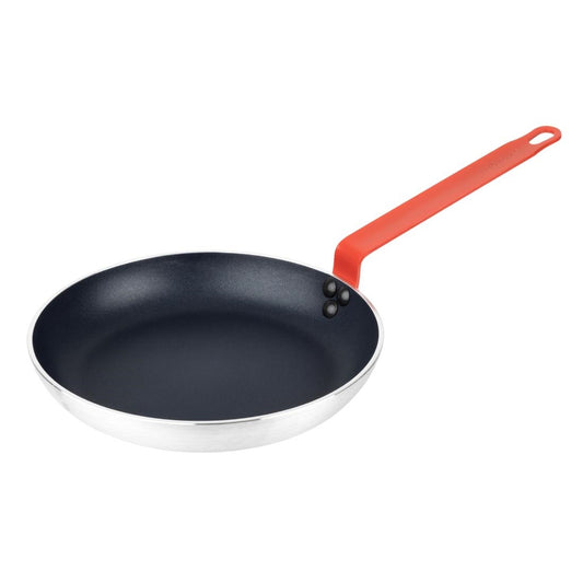FB475 Hygiplas Teflon Platinum Plus anti-aanbak koekenpan 28cm rood handvat