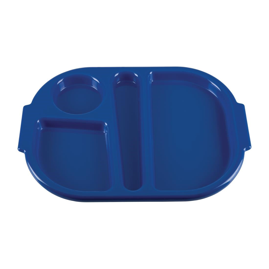 DL129 Olympia Kristallon polycarbonaat schaaltje met vakken klein blauw 322mm (10 stuks)