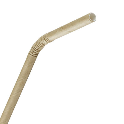 FB141 Fiesta Compostable composteerbare papieren buigrietjes kraft (250 stuks)