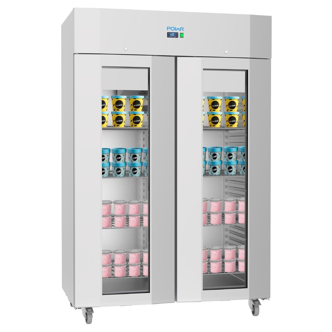 UA043 Polar U-Series Energiezuinig Reeks Dubbeldeurs Staand Vriesvak