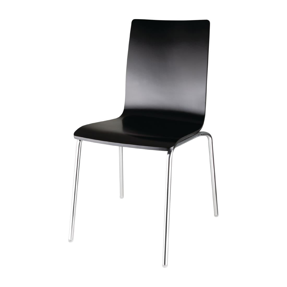 GR345 Bolero stoel met vierkante rug zwart - (4 stuks)