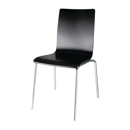 GR345 Bolero stoel met vierkante rug zwart - (4 stuks)