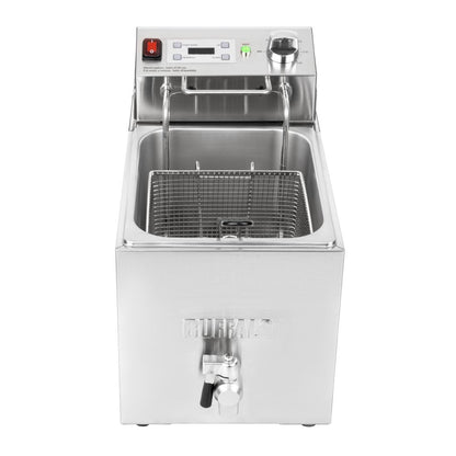 CU620 Buffalo Enkele Elektrische Friteuse Met Timer 8Ltr