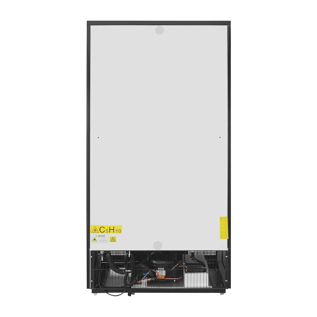 GJ448 Polar G-serie staande barkoeling/display koeling met schuifdeuren 490L zwart