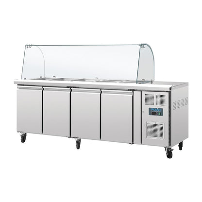 CT395 Polar u-serie vierdeurs gekoelde gastronorm salade counter