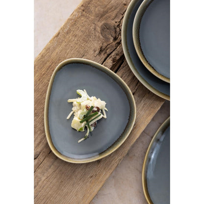 GP341 Olympia Kiln Driehoekige Borden Blauw 16,5cm (6 Stuks)