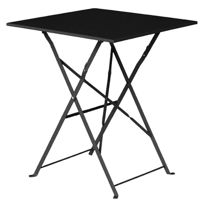 GK989 Bolero vierkante stalen klaptafel zwart 60cm